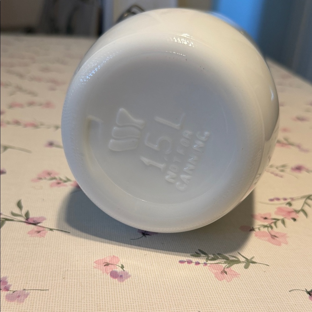 Opaque White Milk Glass Jar Bottle